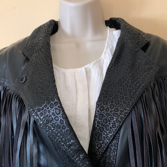 Global Identity black leather jacket size M - Picture 2 of 10